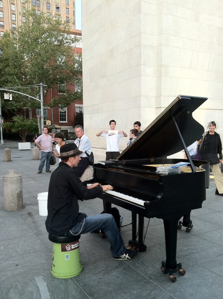 Currently at Washington Square park listening to Colin Huggins Sept 9, 6:45