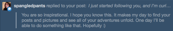 I hope you know… It makes me so happy to know that people have been inspired by my project and it motivates me to take this project to greater heights every day