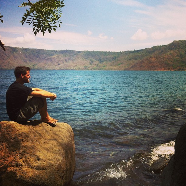 Hung out at Apoyo Lagoon with a Brazilian, a Canadian, Californian, and a Dutch… This is why I love living like this.